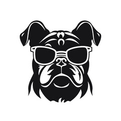 Naklejka premium bulldog head tatoo