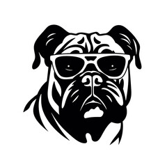 bulldog head tatoo