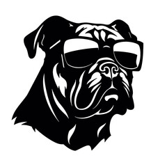 dog wearing sunglasses