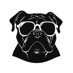 dog wearing sunglasses