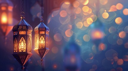 Ramadan Kareem holiday background. celebrate Ramadan holy month in Islam. realistic design with 3d object - obrazy, fototapety, plakaty