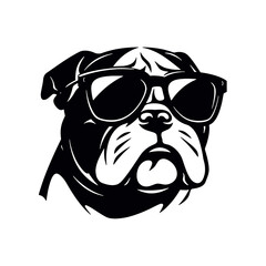 dog wearing sunglasses
