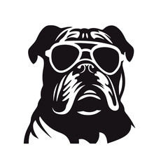 dog wearing sunglasses