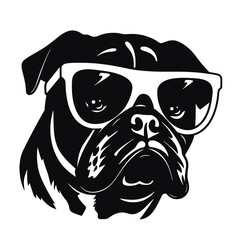 dog wearing sunglasses