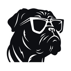 dog wearing sunglasses