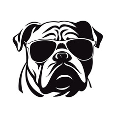 dog wearing sunglasses