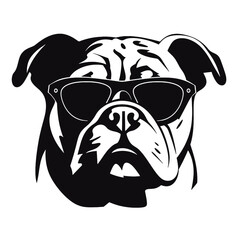 dog wearing sunglasses