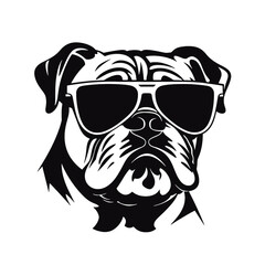 dog wearing sunglasses