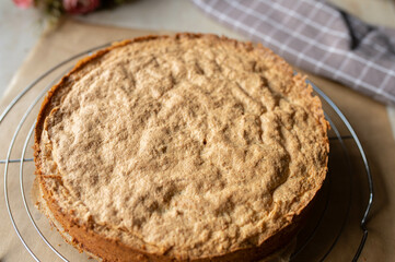 Plain carrot cake without topping