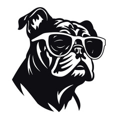 Obraz premium bulldog with sunglasses