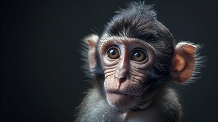 a cinematic and Dramatic portrait image for monkey