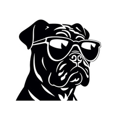 bulldog with sunglasses
