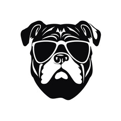 English bulldog silhouette