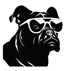 English bulldog silhouette
