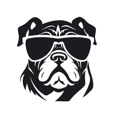 English bulldog silhouette