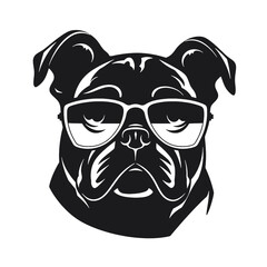 English bulldog silhouette