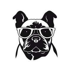 English bulldog silhouette