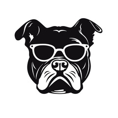 English bulldog silhouette