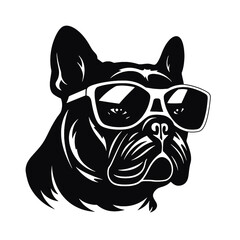 English bulldog silhouette