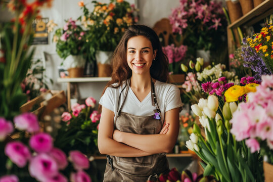 Portrait of florist shop owner 