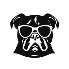 English bulldog silhouette