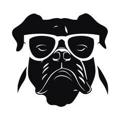 English bulldog silhouette