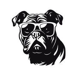 English bulldog silhouette