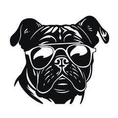 English bulldog silhouette