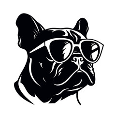 English bulldog silhouette