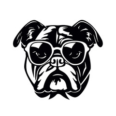 English bulldog silhouette