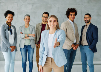 business handshake meeting teamwork woman office agreement businesswoman success group cooperation greeting colleague student manager hand deal contract corporate team