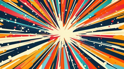 Exploding star burst texture japanese radius cartoon pattern abstract background