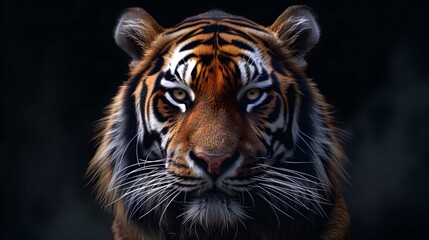 Fototapeta premium a cinematic and Dramatic portrait image for tiger