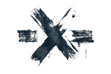 crossed out and underlined elements in grunge style.