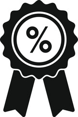 Emblem promotional code icon simple vector. Reduction code. Store buy shop