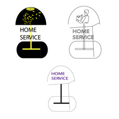 home service logo designs illustration