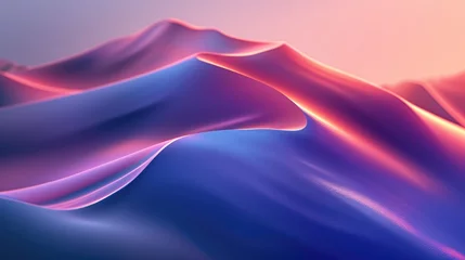 Foto op Plexiglas 3d organic gradient wave background © Yuliana