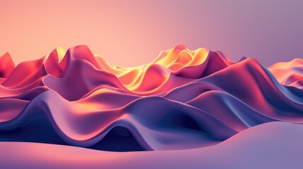 3d organic gradient wave background