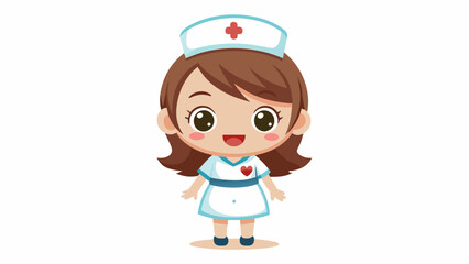 A nurse cartoon vector illustration