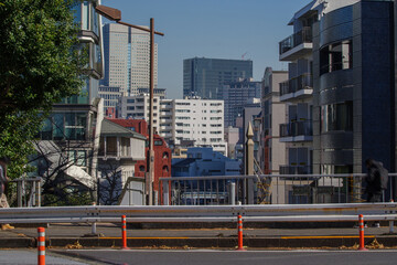 Fototapeta na wymiar 乃木坂陸橋から赤坂の街並を望む
