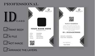 Clean and Modern Editable ID Card Design