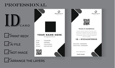 Clean and Modern Editable ID Card Design