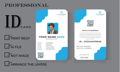 Clean and Modern Editable ID Card Design