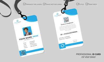 Clean and Modern Editable ID Card Design