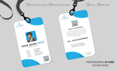 Clean and Modern Editable ID Card Design