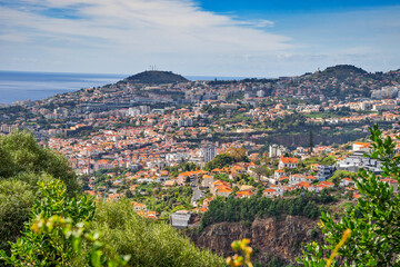 Fototapeta na wymiar Aerial view of Funchal, Madeira island, Portugal