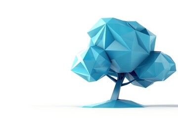 Close-up, Abstract low poly tree