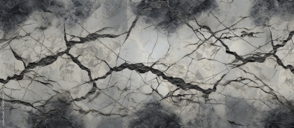 Sticker Marble stone background with a natural cracked texture