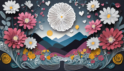 floral background with flowers