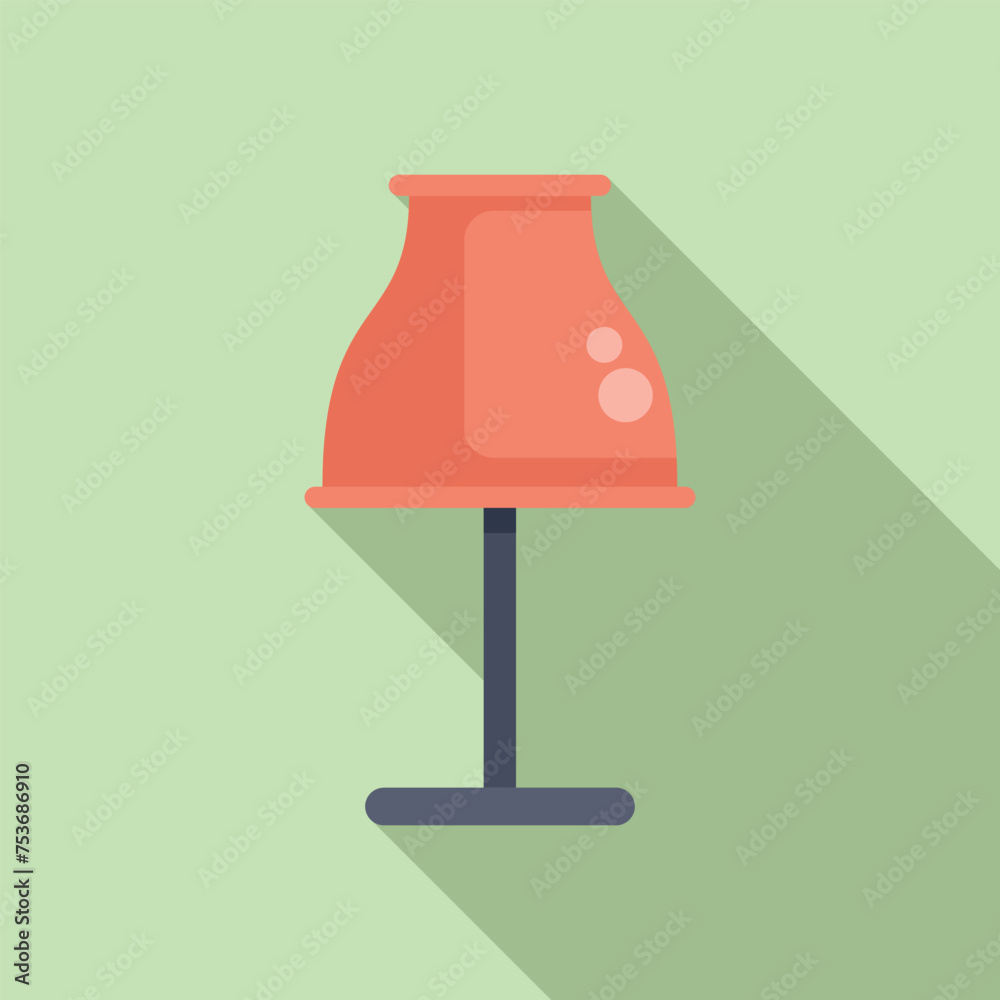 Poster House torcher icon flat vector. Modern electricity interior. Room energy